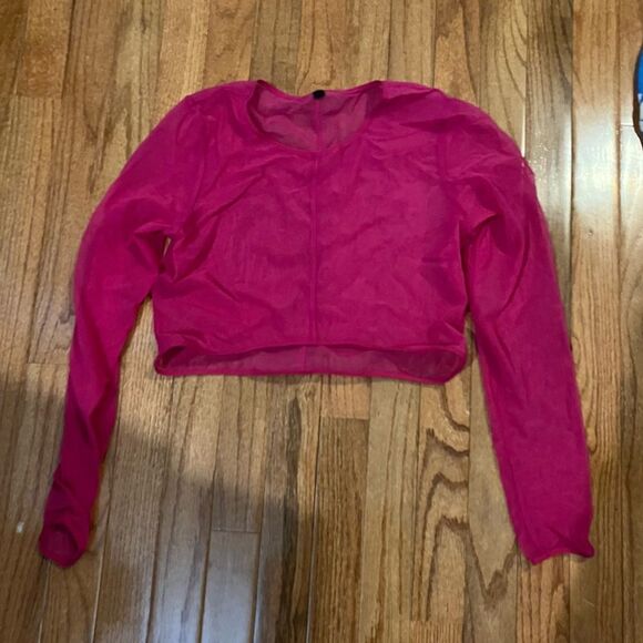 Fabletics mesh pink crop top - Picture 1 of 4